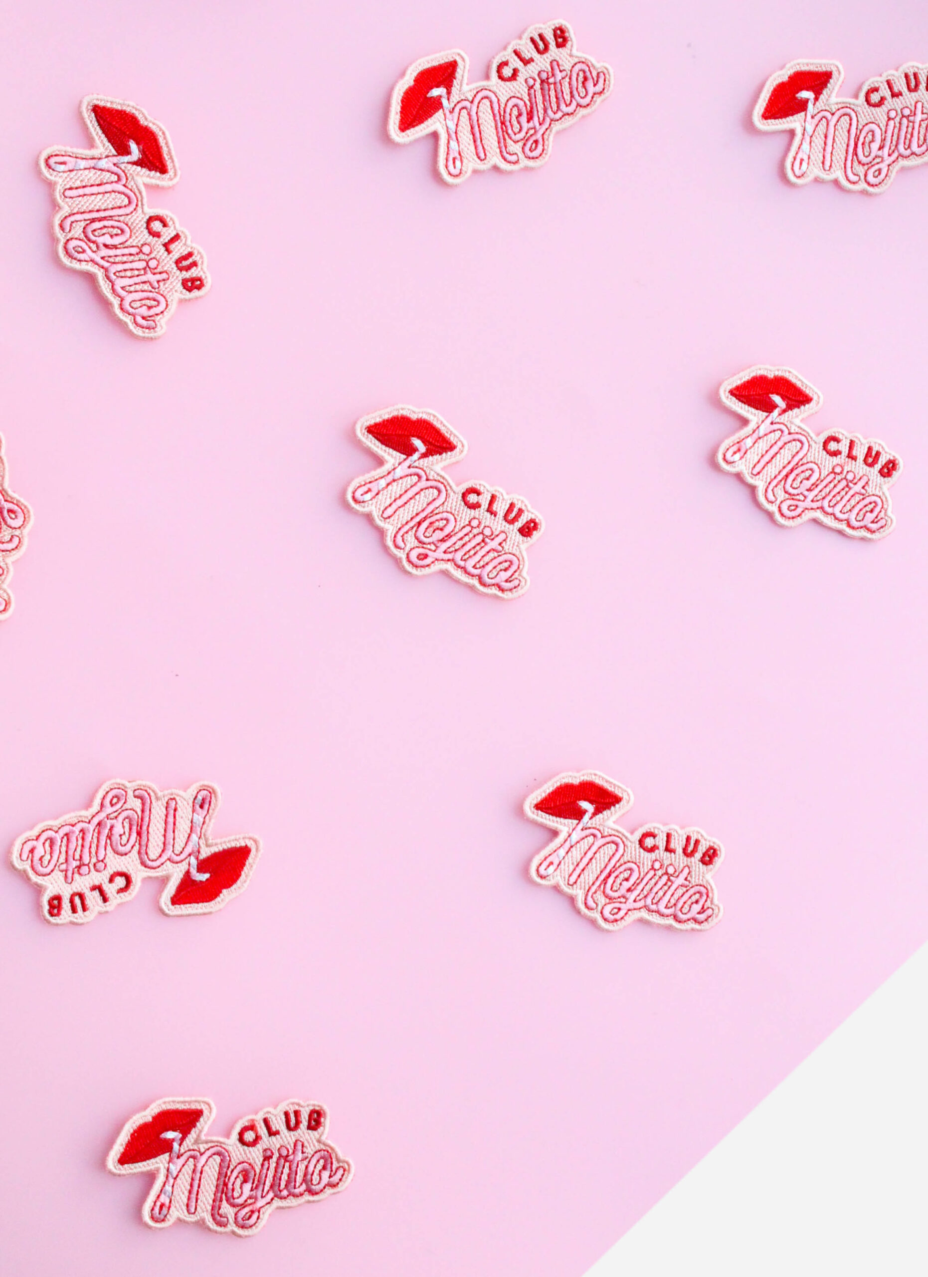patch_thermocollant_CLUB_MOJITO_BOUCHE_TEAM_GIRL_FOND_ROSE_MULTI_Malicieuse_DIY__copie