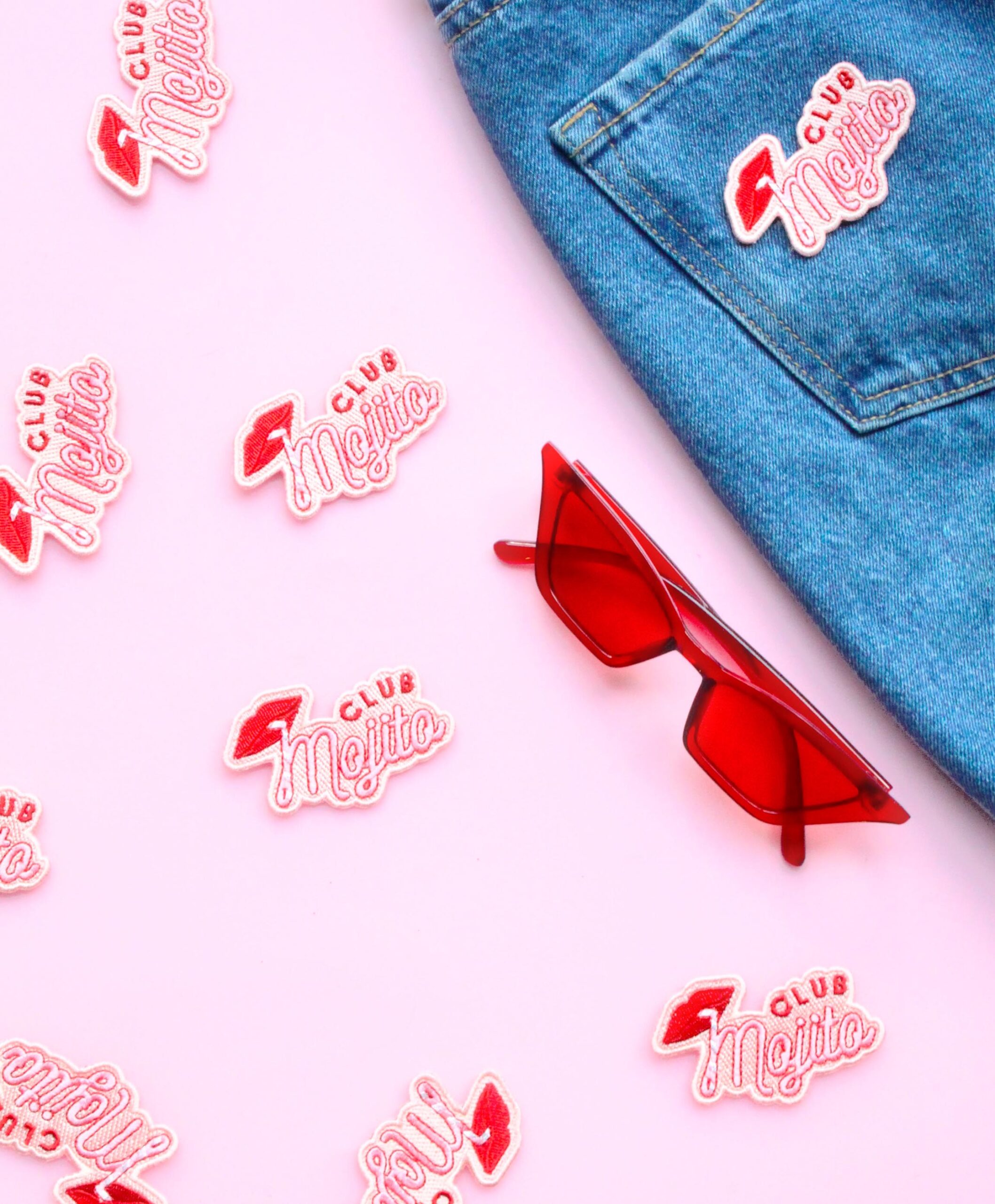 patch_thermocollant_CLUB_MOJITO_BOUCHE_TEAM_GIRL_JEANS_LUNETTE_rouge_Malicieuse_DIY__copie